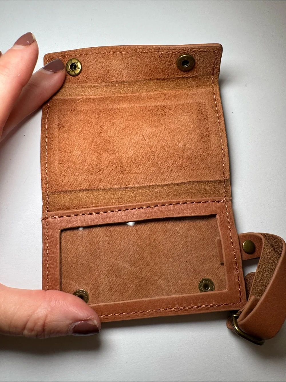 Hartmann Belting Leather Fold-Over Wallet / Key Case or luggage tag
